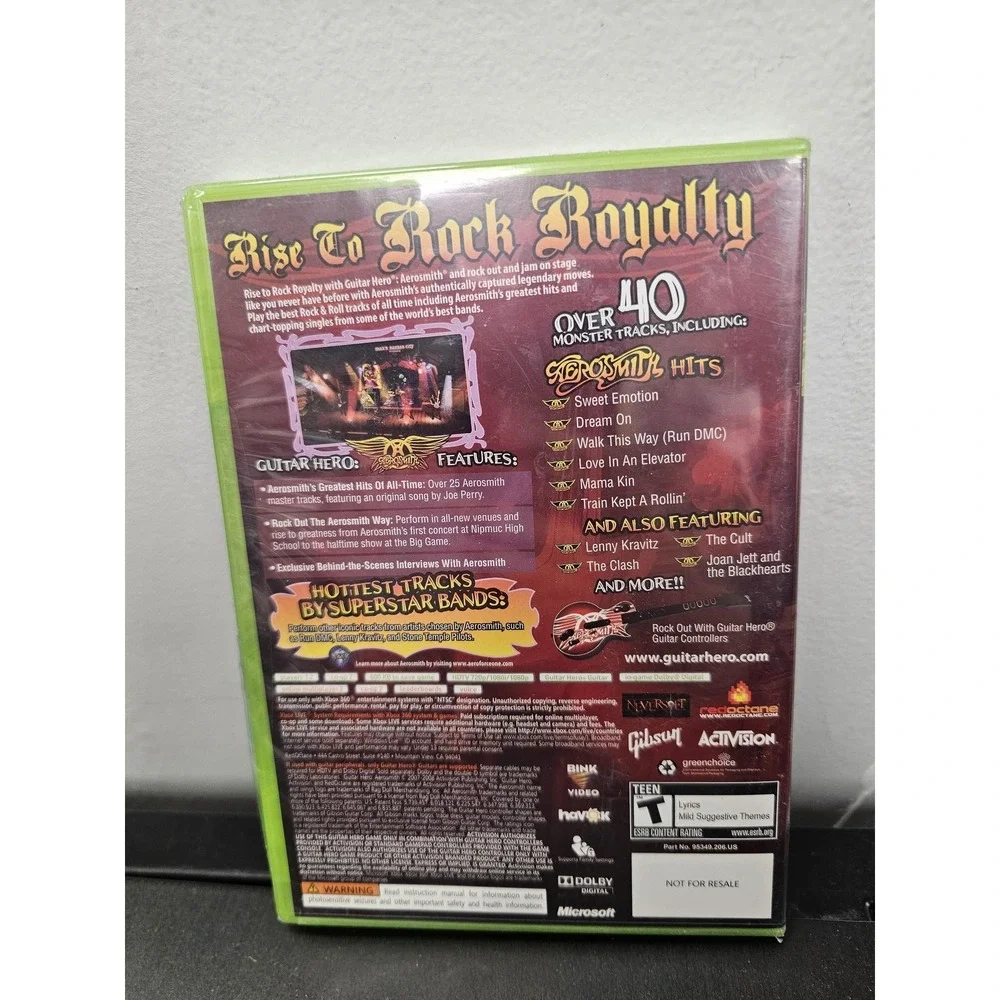 Guitar Hero Aerosmith Microsoft Xbox 360 Game NEW Sealed T Activision‎ NTSC 2008